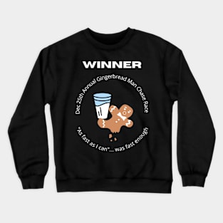 Gingerbread Man Chase Race Crewneck Sweatshirt